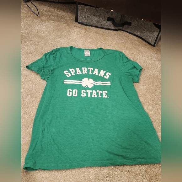 Victoria Secret Spartans Green Saint Patricks Day Shirt Size L #G213 - Picture 1 of 5